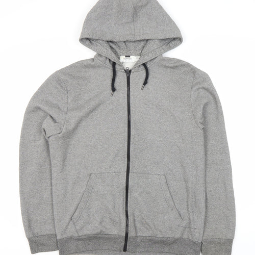 Topman Grey Full Zip Hoodie - Size S
