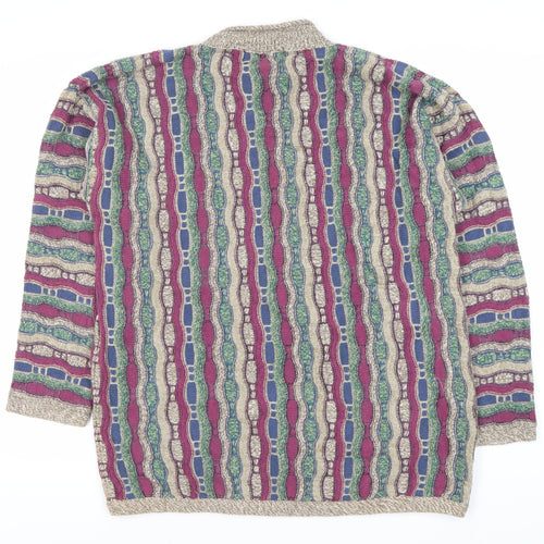 Fairway Outfitters Multicoloured Geometric Knit Jumper L