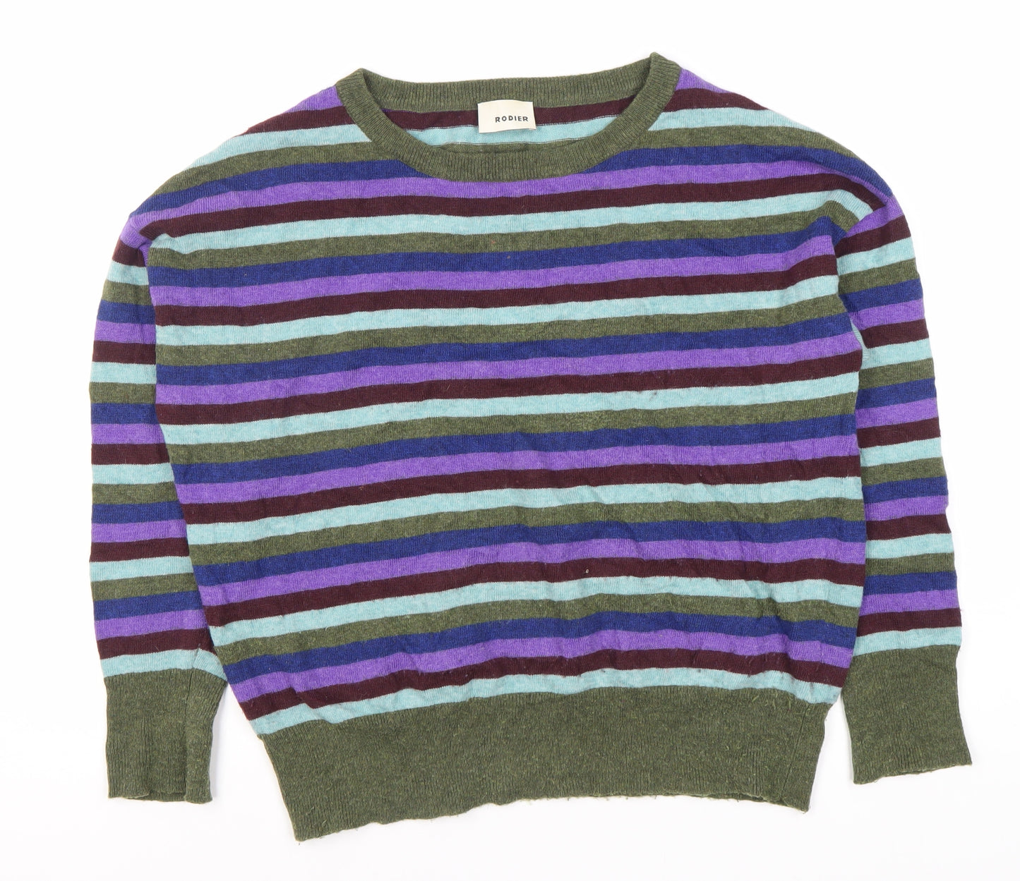 Rodier Women's Multicoloured Wool Pullover Jumper