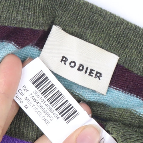 Rodier Women's Multicoloured Wool Pullover Jumper