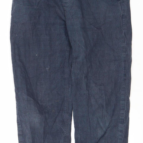 iets frans Men's Blue Check Jogger Trousers, 28W 32L