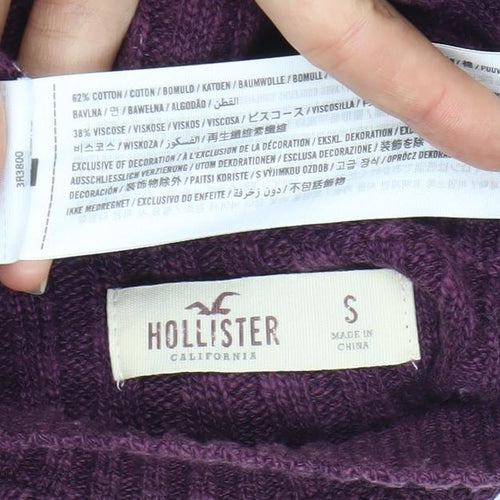 Hollister Women's Purple Pullover Jumper S