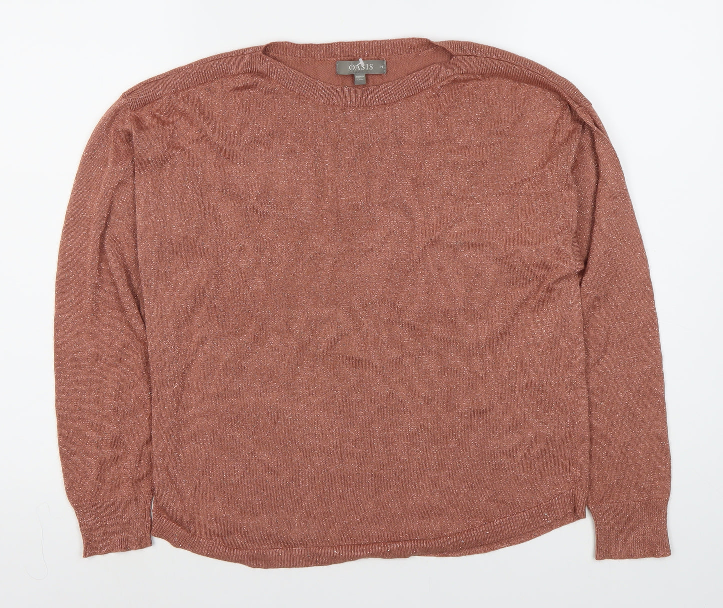 Oasis Women's Brown Pullover Jumper Medium