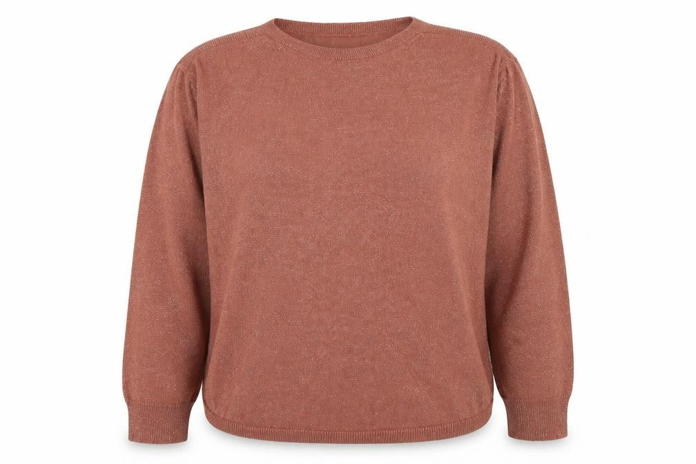 Front view of Oasis Women's Brown jumper Medium
