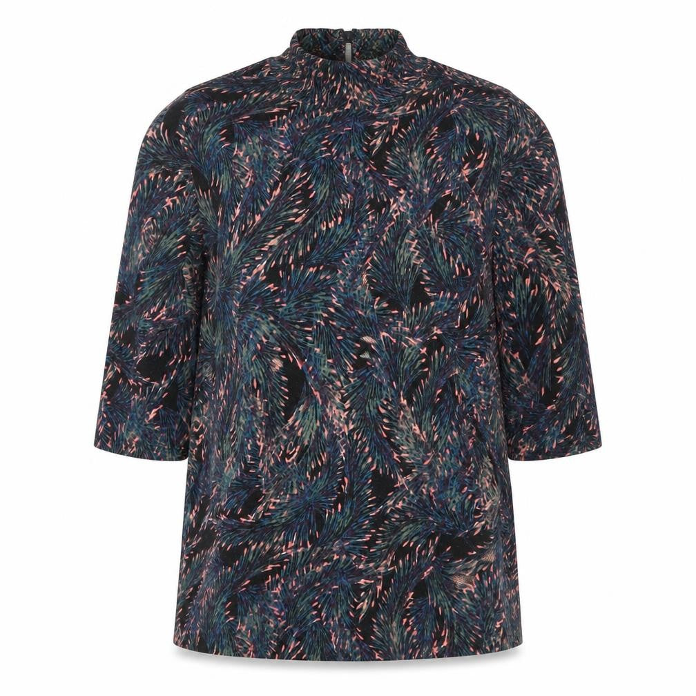 Front view of Apricot Women's Multicoloured Mock Neck Top, size 12
