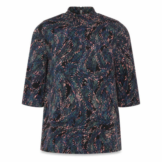 Front view of Apricot Women's Multicoloured Mock Neck Top, size 12