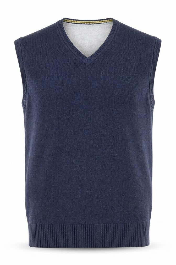 Wolsey Men's Blue Vest M Cotton Sleeveless Jumper