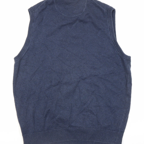 Wolsey Men's Blue Vest M Cotton Sleeveless Jumper