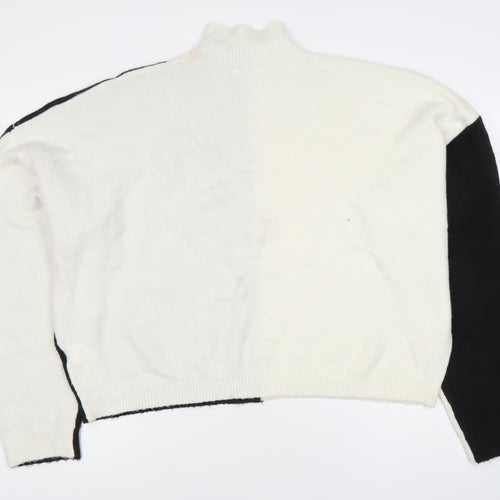 Missguided Women's Black & White High Neck Jumper Size 22