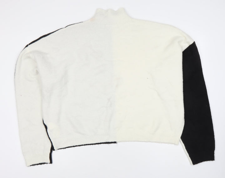 Missguided Women's Black & White High Neck Jumper Size 22