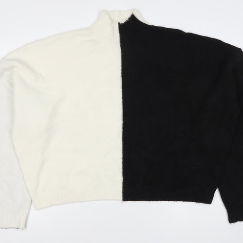 Missguided Women's Black & White High Neck Jumper Size 22