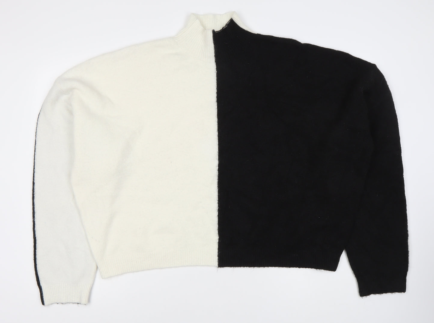 Missguided Women's Black & White High Neck Jumper Size 22
