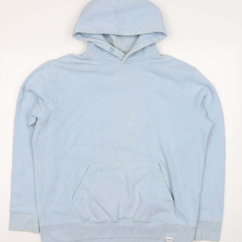 Pull&Bear Unisex Blue Hoodie, Size 12, Cotton Blend