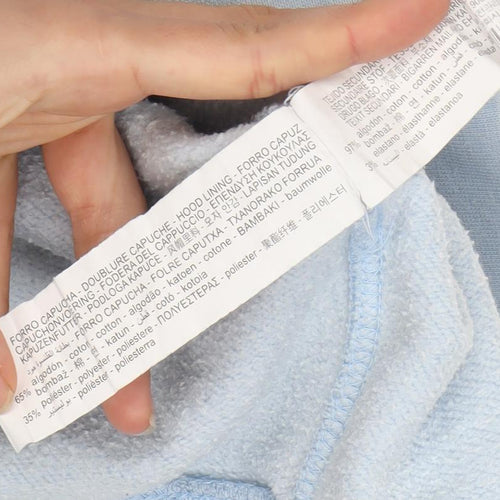 Pull&Bear Unisex Blue Hoodie, Size 12, Cotton Blend