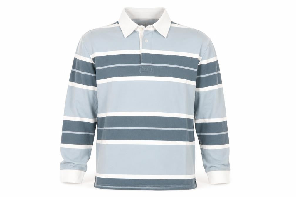 Front view of Springfield Men's Multicoloured Striped Cotton Polo, M