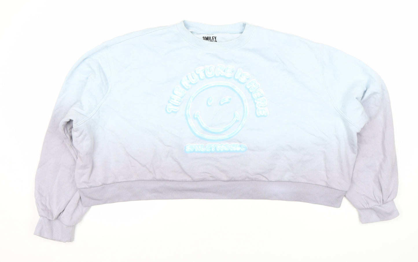 Marks and Spencer Girls Blue Smiley World Sweatshirt 13-14 Years