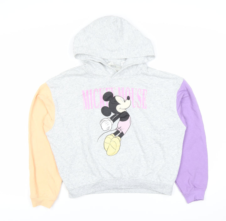 H&M Girls Multicoloured Mickey Mouse Pullover Hoodie 10-12 Years