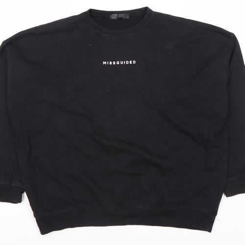 Missguided Women's Black Pullover Sweatshirt Size 6