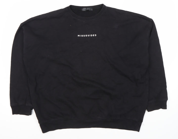 Missguided Women's Black Pullover Sweatshirt Size 6