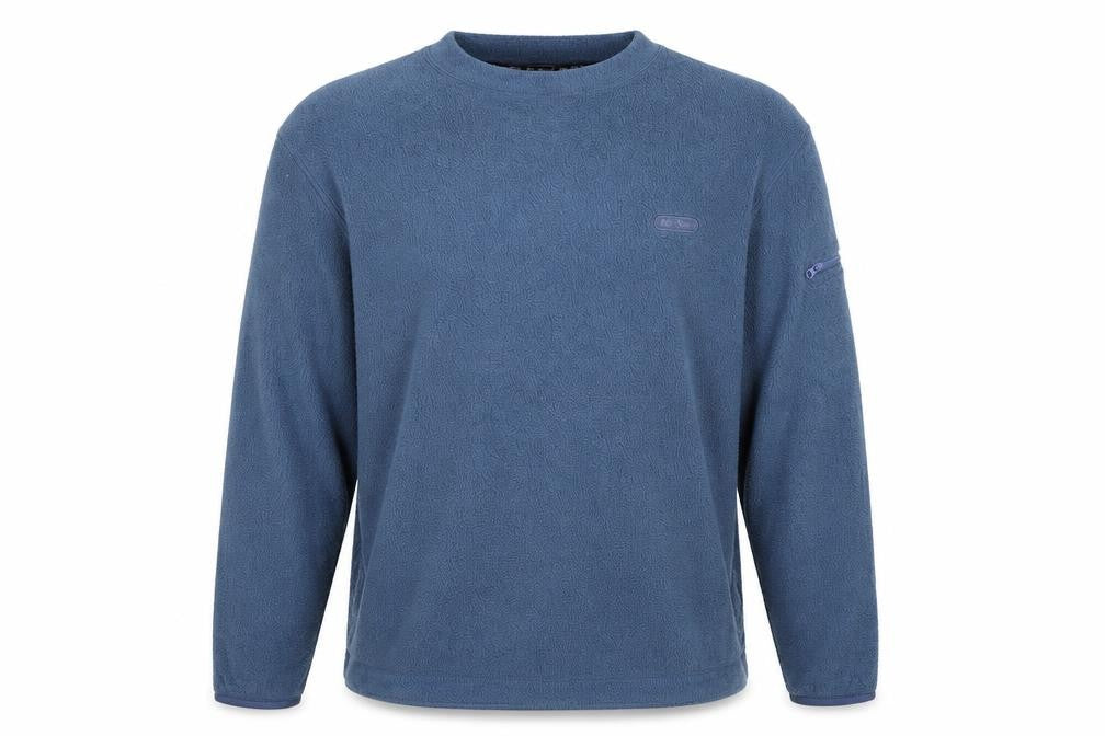 Front view of Roc Neige Men's Blue XS Fleece Sweatshirt