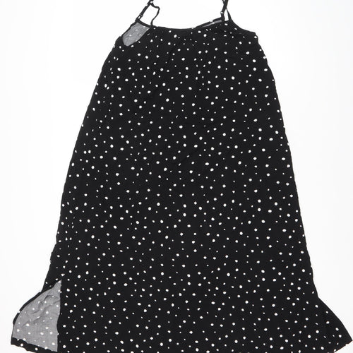Marks and Spencer Women's Black Polka Dot Dress Size 8