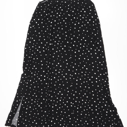 Marks and Spencer Women's Black Polka Dot Dress Size 8