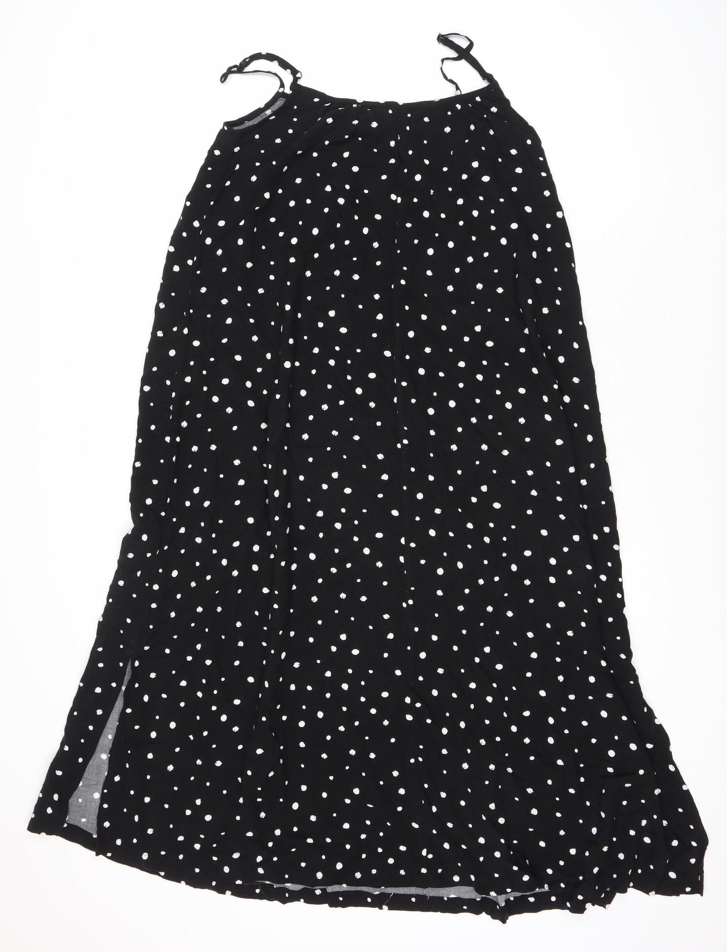 Marks and Spencer Women's Black Polka Dot Dress Size 8