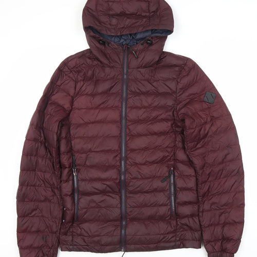 Next Men's Red XS Puffer Jacket with Hood