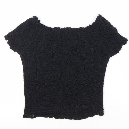 Marks and Spencer Women's Black Off-Shoulder Top, Size 12
