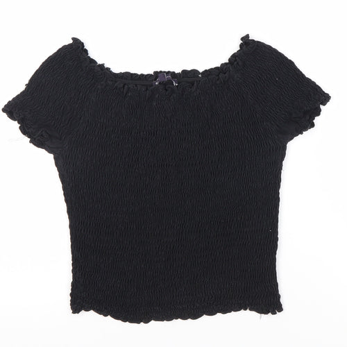 Marks and Spencer Women's Black Off-Shoulder Top, Size 12