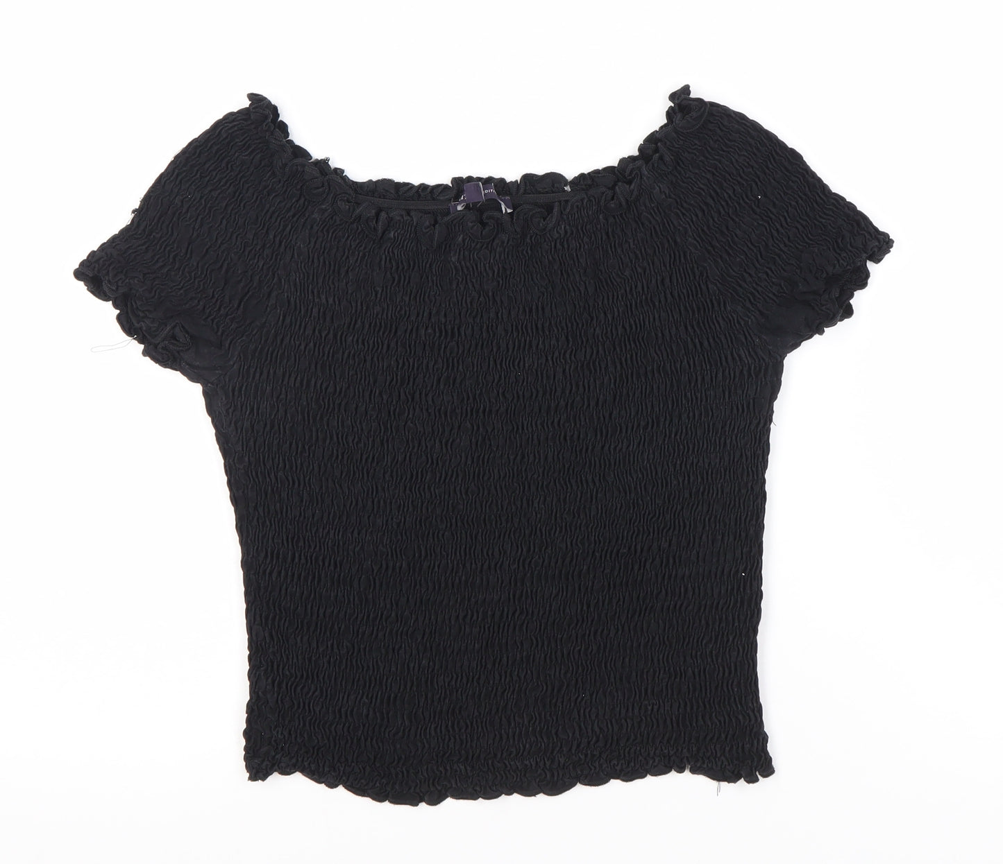 Marks and Spencer Women's Black Off-Shoulder Top, Size 12