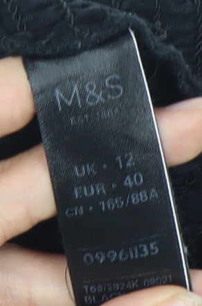 Marks and Spencer Women's Black Off-Shoulder Top, Size 12