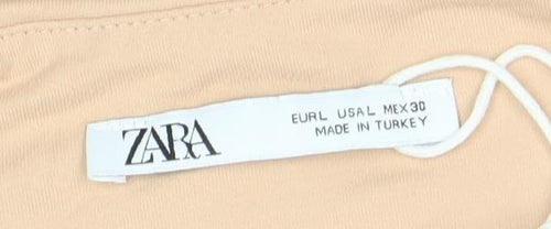 ZARA Women's Beige One Shoulder Bodysuit 3XS