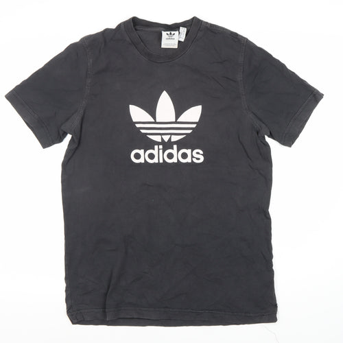 Adidas Men's Black M Logo Crew Neck T-Shirt