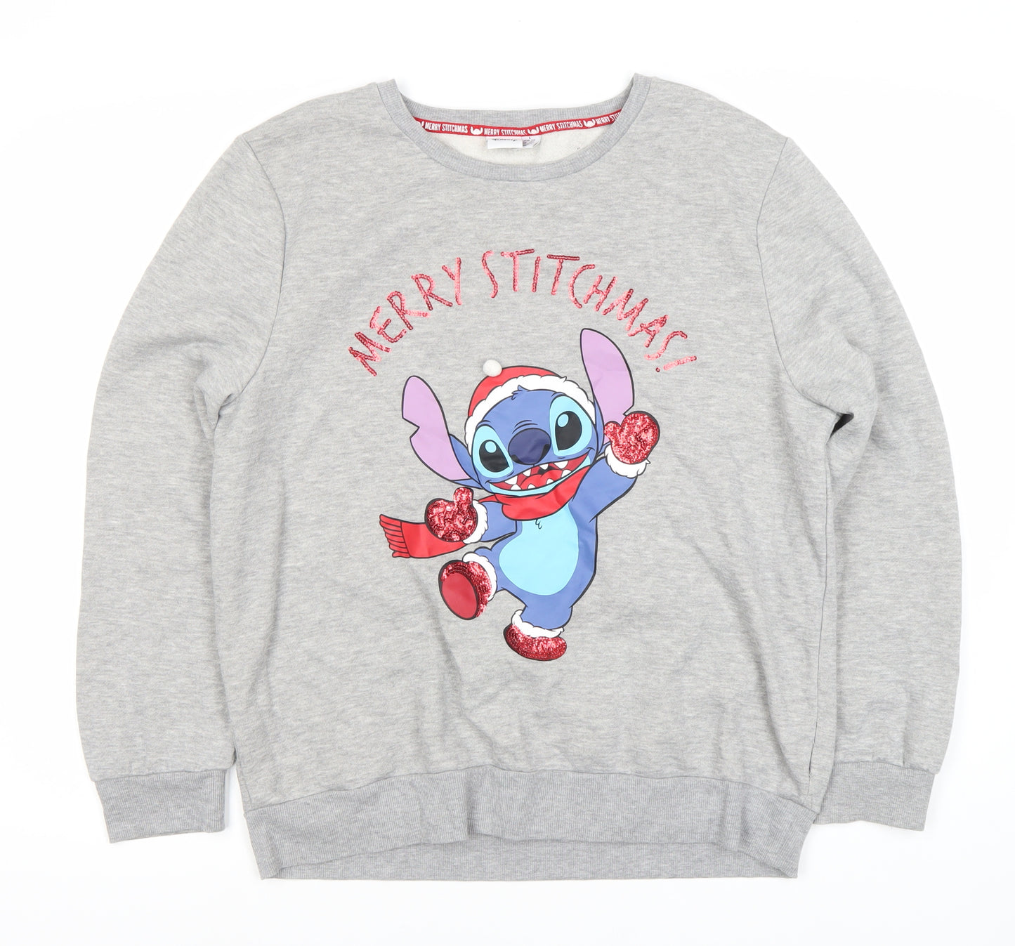 Disney Women’s Grey Pullover Sweatshirt, Size 14