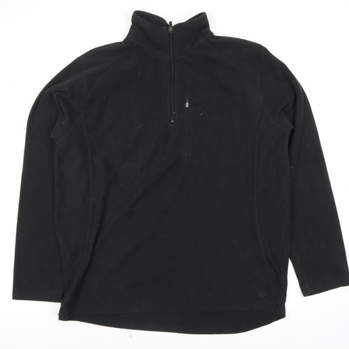 Peter Storm Men's Black Fleece Pullover L Zip Neck