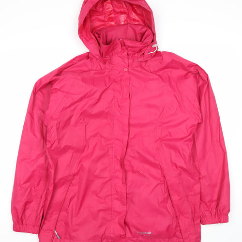 Regatta Women's Pink Waterproof Hooded Rain Jacket Size 12