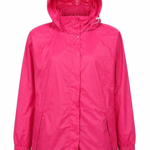 Regatta Women's Pink Waterproof Hooded Rain Jacket Size 12