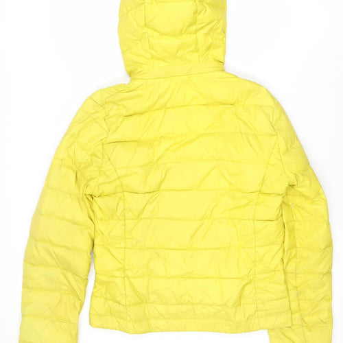 Jack Wills Women's Yellow Puffer Jacket Size 10
