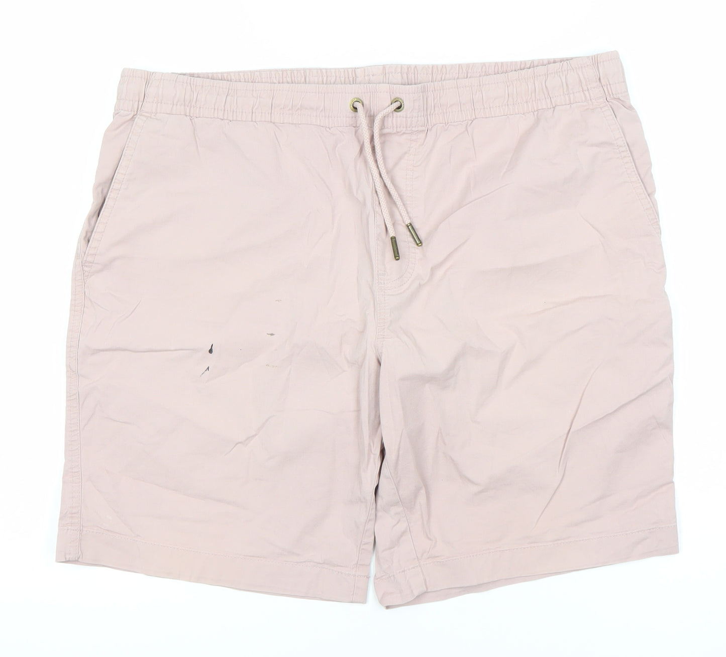 Next Men's Pink Casual Shorts - Size L, Elastic Waist