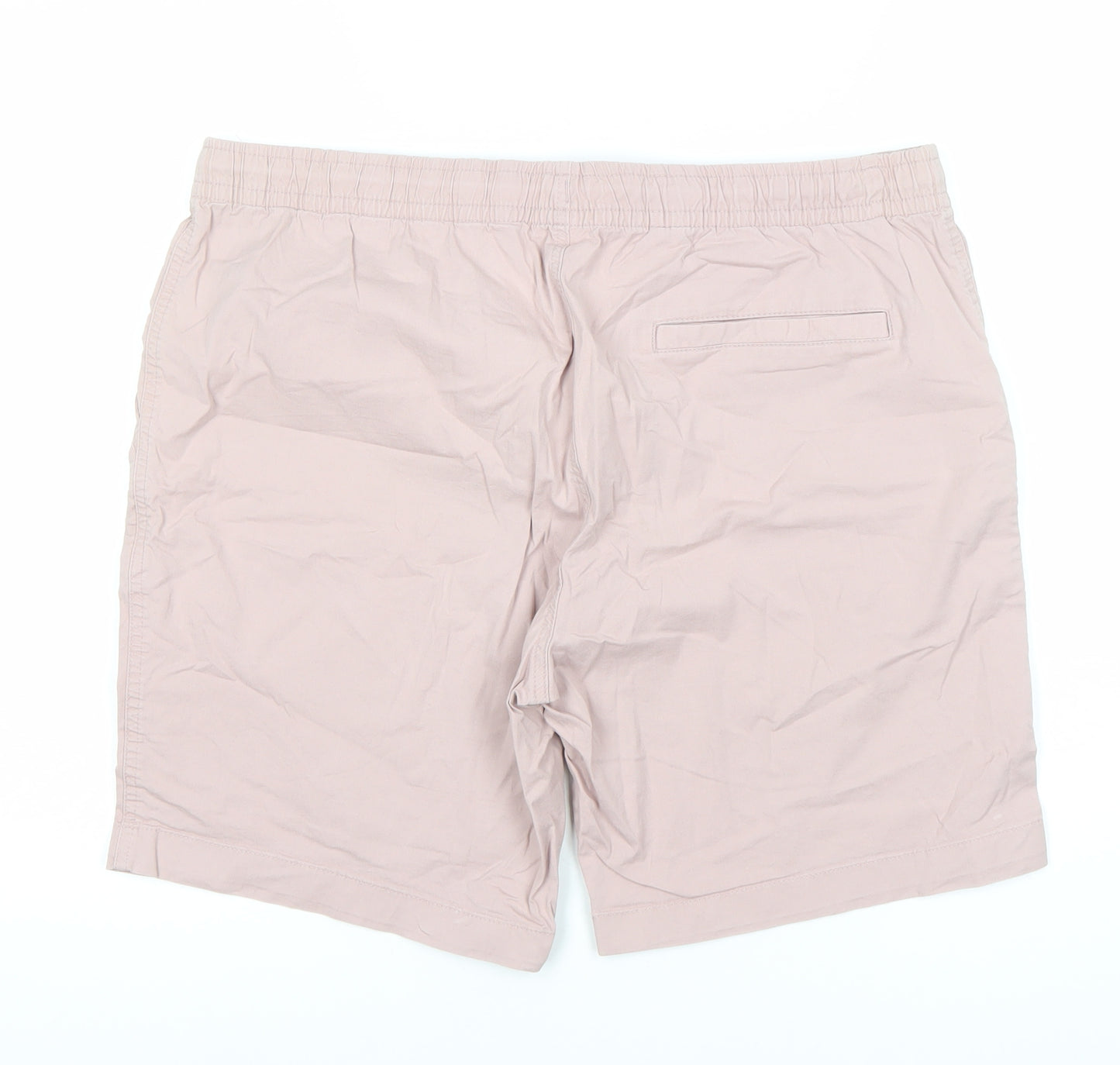 Next Men's Pink Casual Shorts - Size L, Elastic Waist