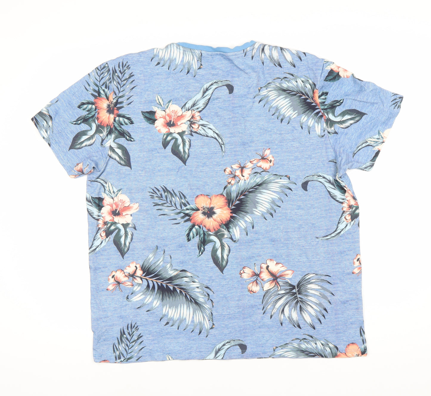 Next Men's Blue XL Hawaiian Floral T-Shirt