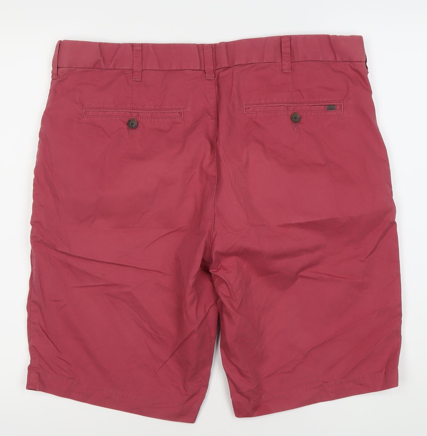 Marks and Spencer Men's Red Chino Shorts Size 38