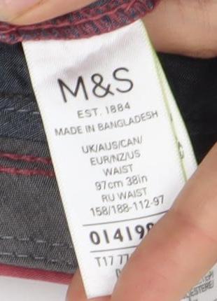 Marks and Spencer Men's Red Chino Shorts Size 38
