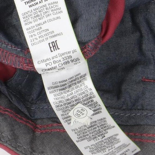 Marks and Spencer Men's Red Chino Shorts Size 38