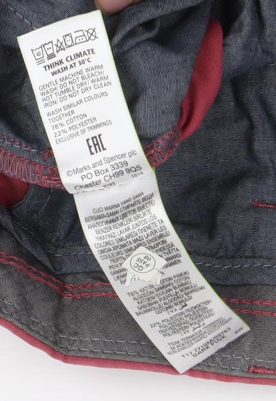 Marks and Spencer Men's Red Chino Shorts Size 38