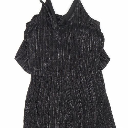 New Look Women's Black Size 8 Sleeveless Playsuit
