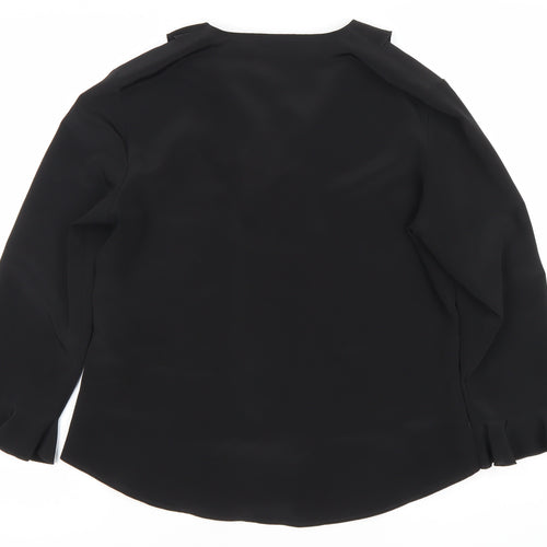 Berketex Women's Black Ruffle Blouse Size 14