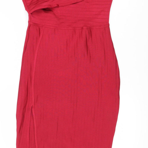 Missguided Women's Red One Shoulder Dress