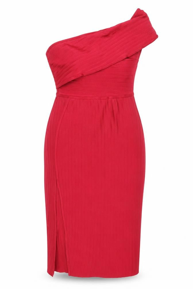 Missguided Women's Red One Shoulder Dress